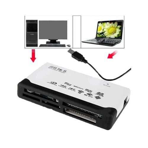 USB Card Reader all in one SD, Micro SD, Mini SD, Compact Flash, SDHC MMC MS M2 XD CF High Speed 2.0 480Mbps multi slot writer