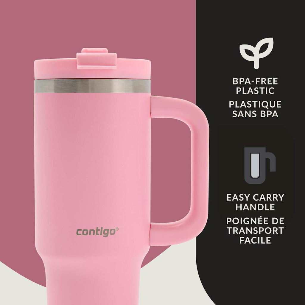 Contigo Streeterville Leak-Proof Tumbler, 30 oz (887 mL), Strawberry Cream