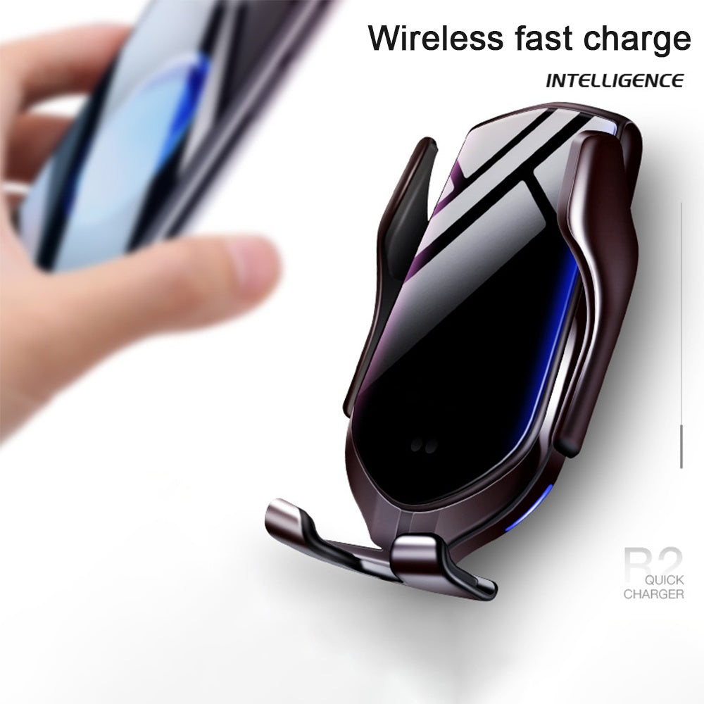 Wireless Car Charger for Smartphones iPhone Android with Qi technology, Automatic Smart Infrared Sensor, Air vent phone holder Fast Charging