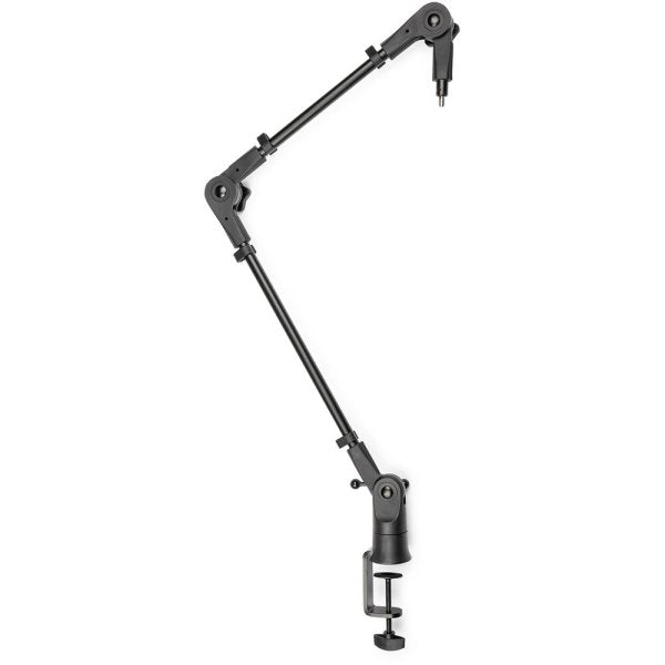 Frameworks Slim Profile Desktop Mic Stand Boom Arm, Sturdy Solid Steel Desk Mounted Microphone Boom Arm Cable Management Desktop Swinging Flexible Mic Holder