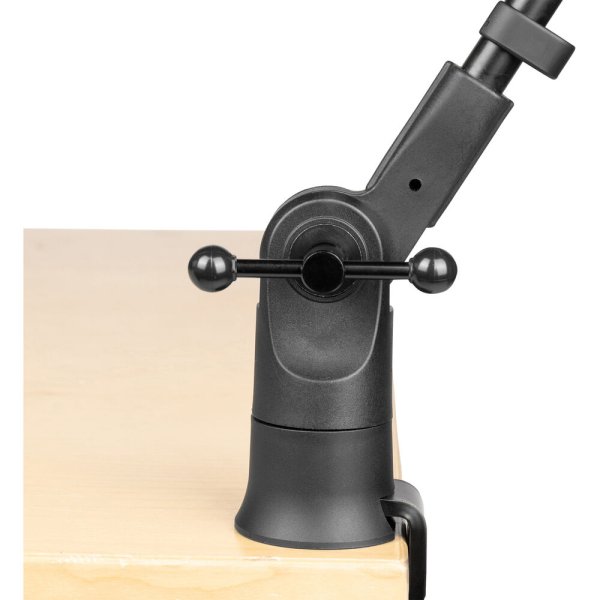 Frameworks Slim Profile Desktop Mic Stand Boom Arm, Sturdy Solid Steel Desk Mounted Microphone Boom Arm Cable Management Desktop Swinging Flexible Mic Holder