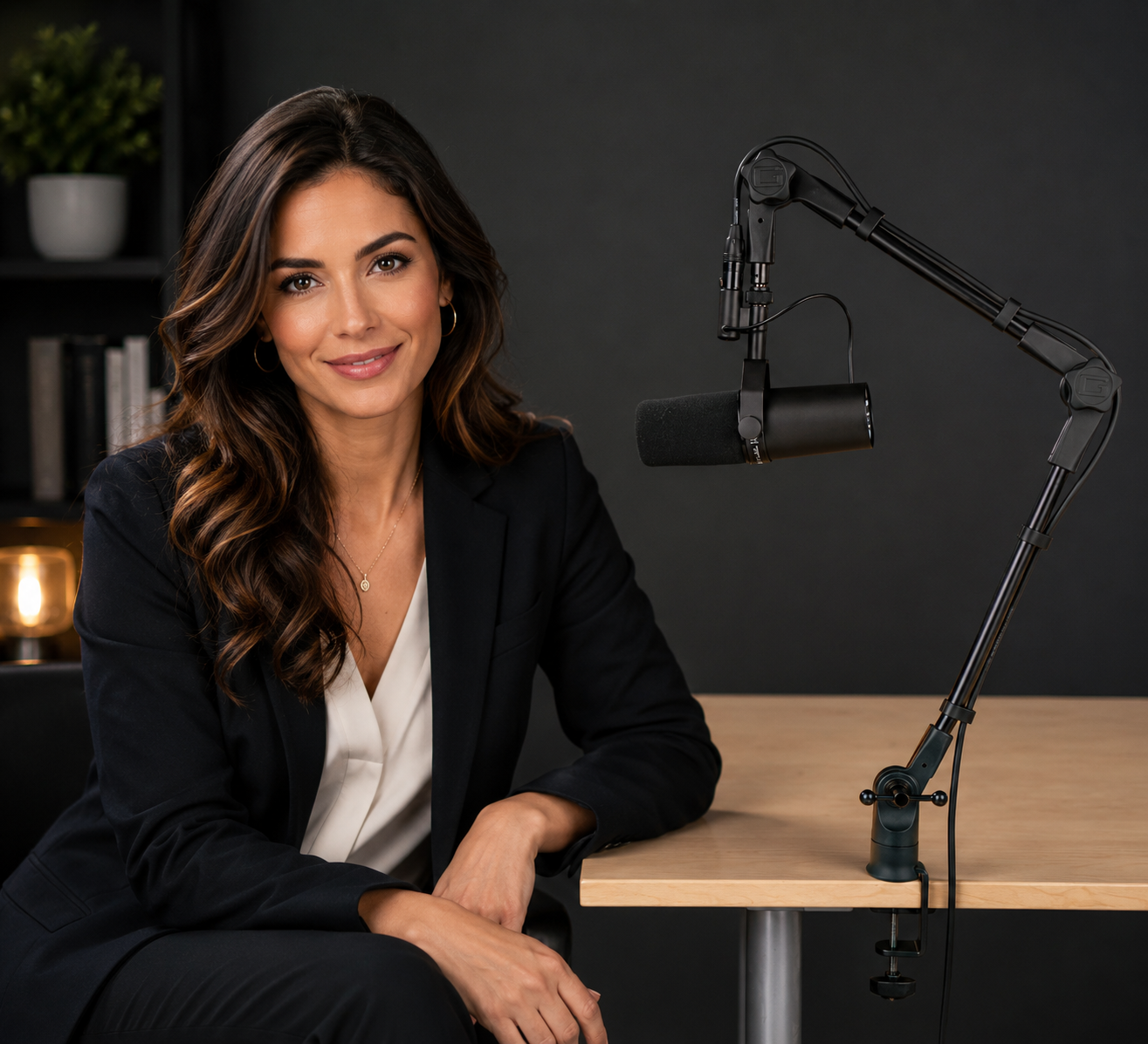 Frameworks Slim Profile Desktop Mic Stand Boom Arm, Sturdy Solid Steel Desk Mounted Microphone Boom Arm Cable Management Desktop Swinging Flexible