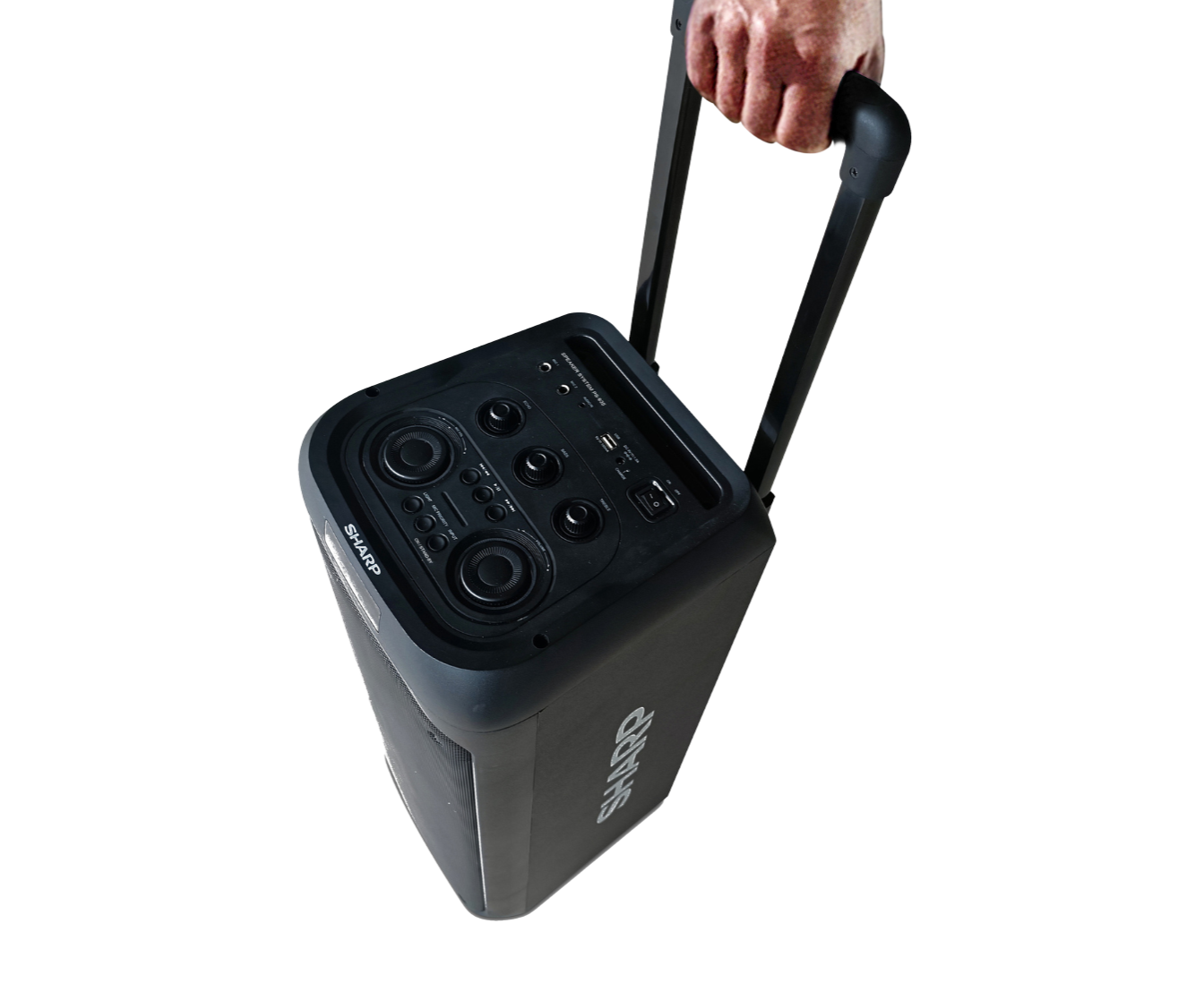 Sharp PS-935 Portable Party Speaker – 50W RMS, 15-Hour Battery, Bluetooth 5.2 & Karaoke
