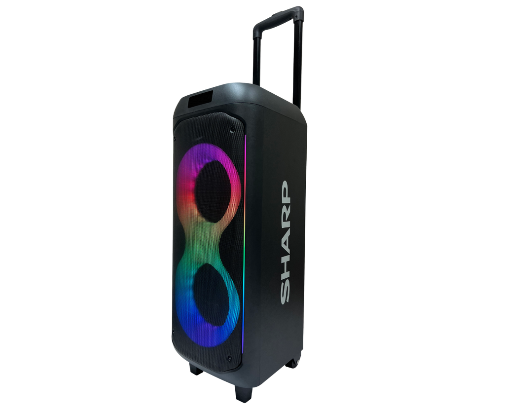 Sharp PS-935 Portable Party Speaker – 50W RMS, 15-Hour Battery, Bluetooth 5.2 & Karaoke