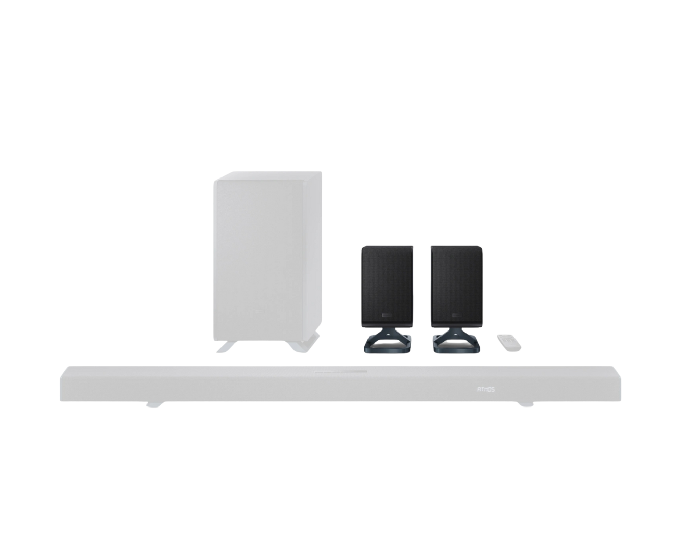 2.0.2 Wireless Rear Surround Speakers, Black