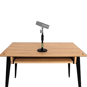 Shure Desktop Microphone Stand With 6” Round Base, Mic Stand for Shure, Rode, Sennheiser, Audio Technica, Tascam, Logitech, Saramonic, Maono, Warm Audio, Presonus, Pyle and many mo