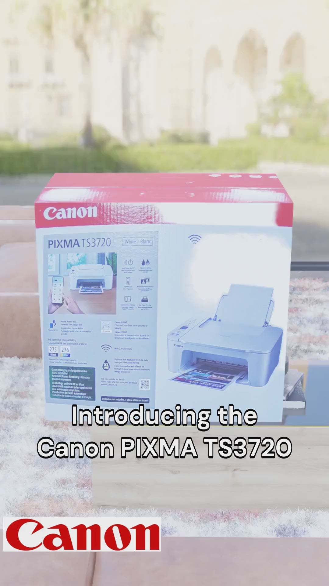 Canon 6671C023 PIXMA TS3720 White – Wireless All-in-One Home Printer