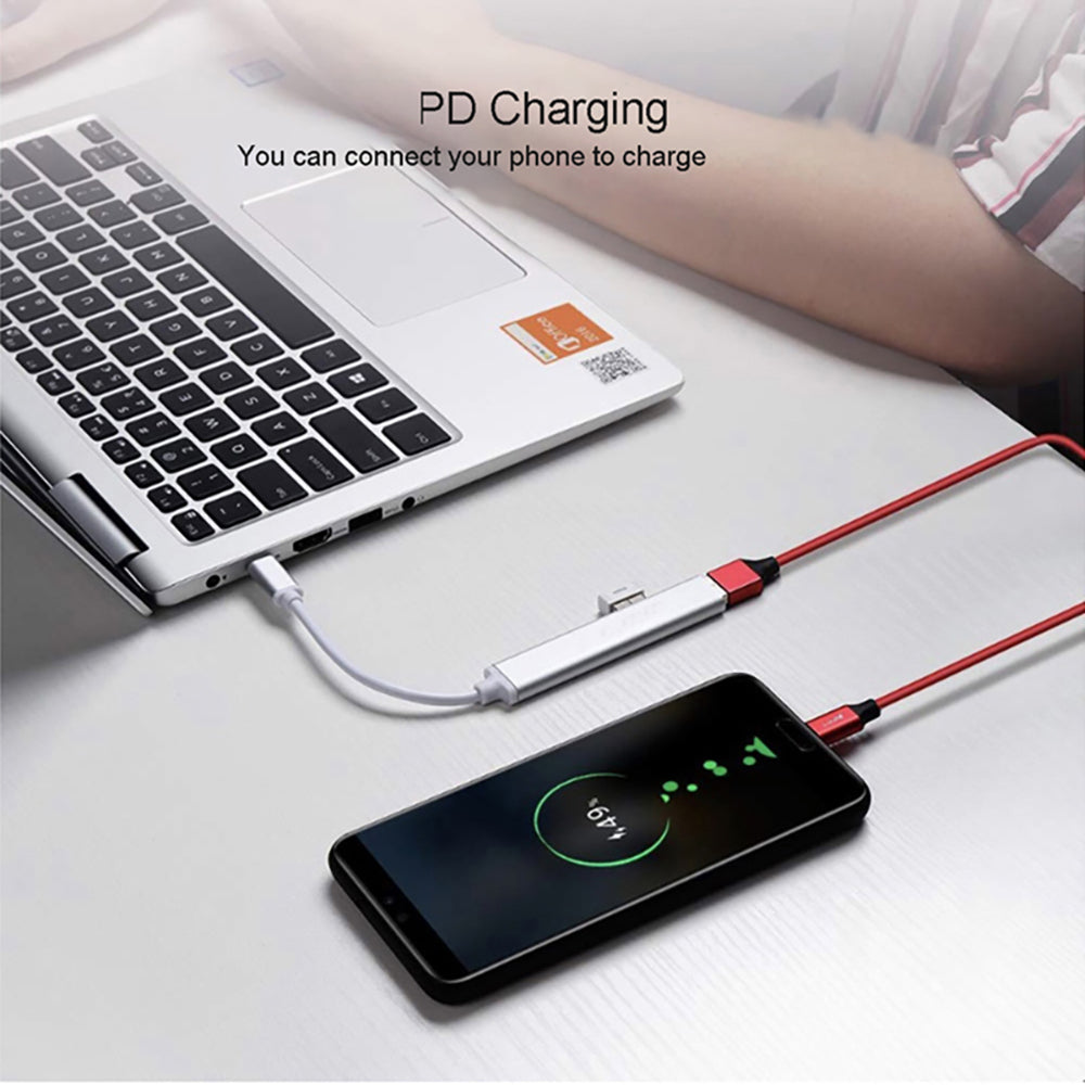 USB-C HUB with 4 USB Ports for iMac, MacBook, iPad, Surface, Galaxy, PC Laptop and more - Type-C to USB 3.0 Hub Multi USB Port Adapter