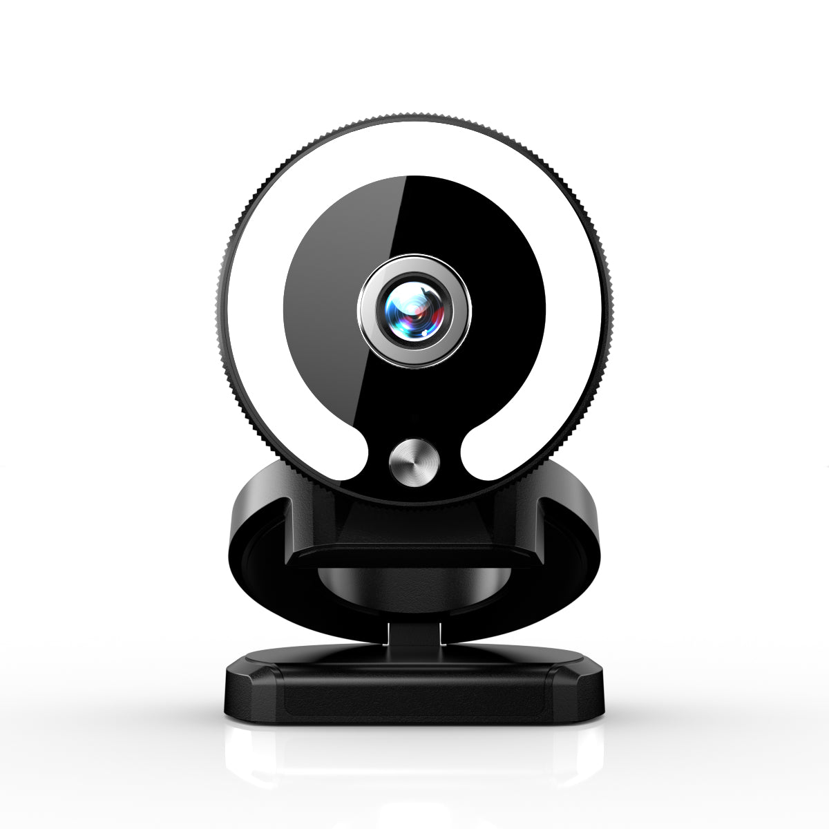 SenseiPhoto 4K Webcam with Led - Ring Light, Microphone, Fast Focus & 3 Level Brightness Power with Touch Control | Web Camera for Laptop Desktop PC Mac Mini-Tripod
