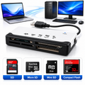 USB Card Reader all in one SD, Micro SD, Mini SD, Compact Flash, SDHC MMC MS M2 XD CF High Speed 2.0 480Mbps multi slot writer
