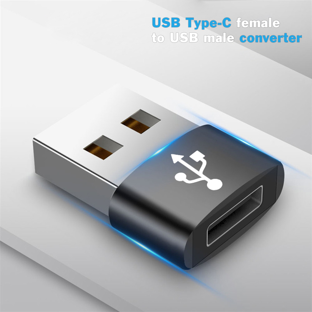 USB Male to USBC female Adapter with data capability plus 3 A power