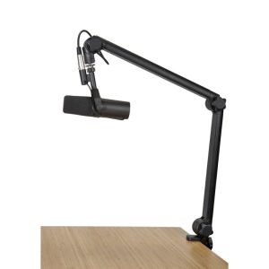 Gator Frameworks Deluxe Desktop Mic Boom Stand, Desk Mount Pro Broadcast Boom Arm - GFW-MIC-BCBM3000