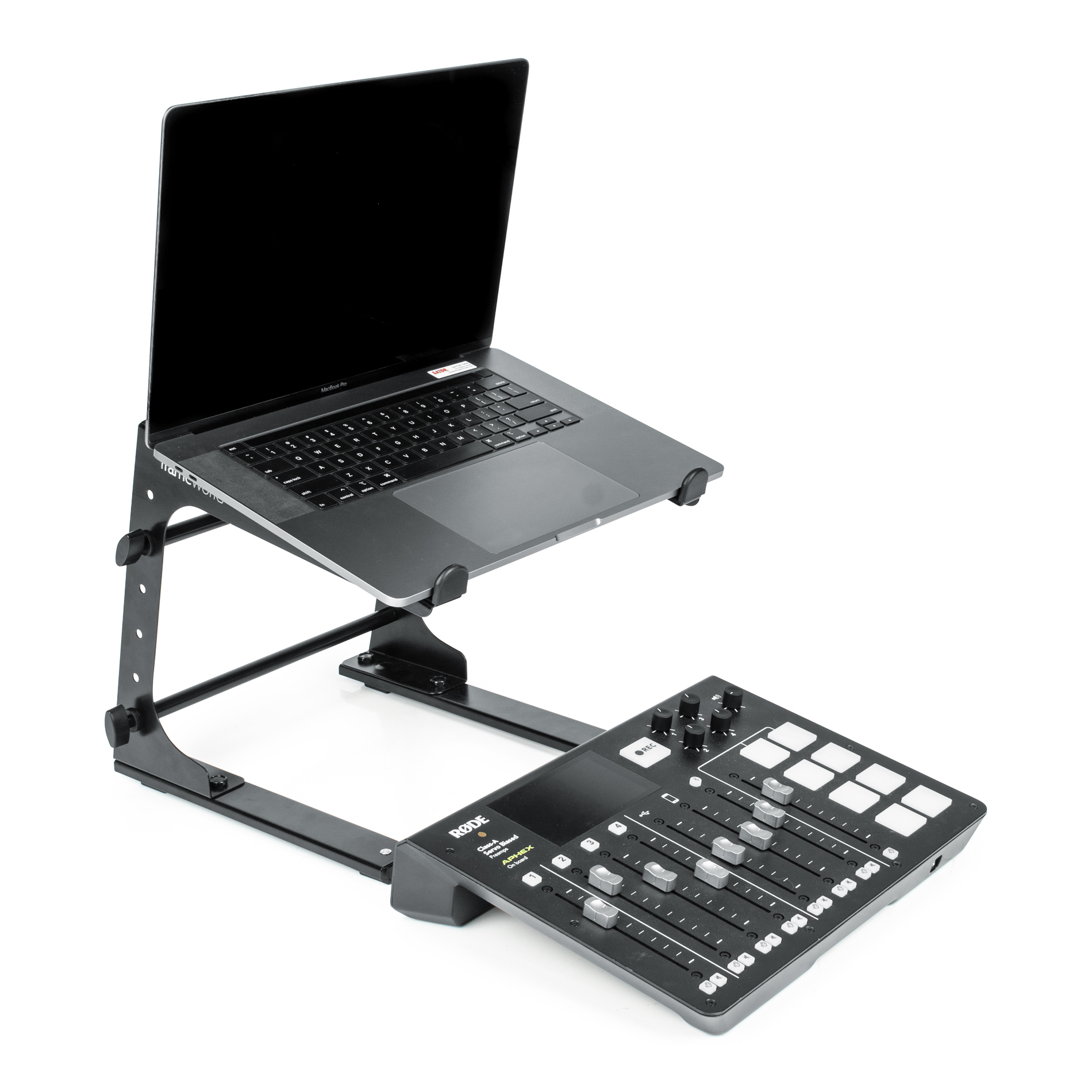Portable Laptop and DJ Controller Stand, Space Saving Collapsible Laptop Desktop Riser, Ergonomic Computer Notebook Holder - GFWLAPTOP1000 - Image 3