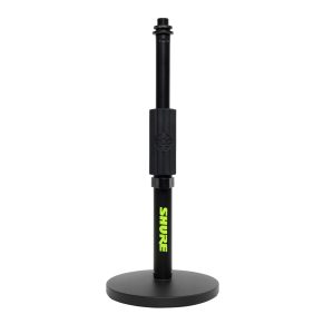 Shure Desktop Microphone Stand With 6” Round Base, Mic Stand for Shure, Rode, Sennheiser, Audio Technica, Tascam, Logitech, Saramonic, Maono, Warm Audio, Presonus, Pyle and more